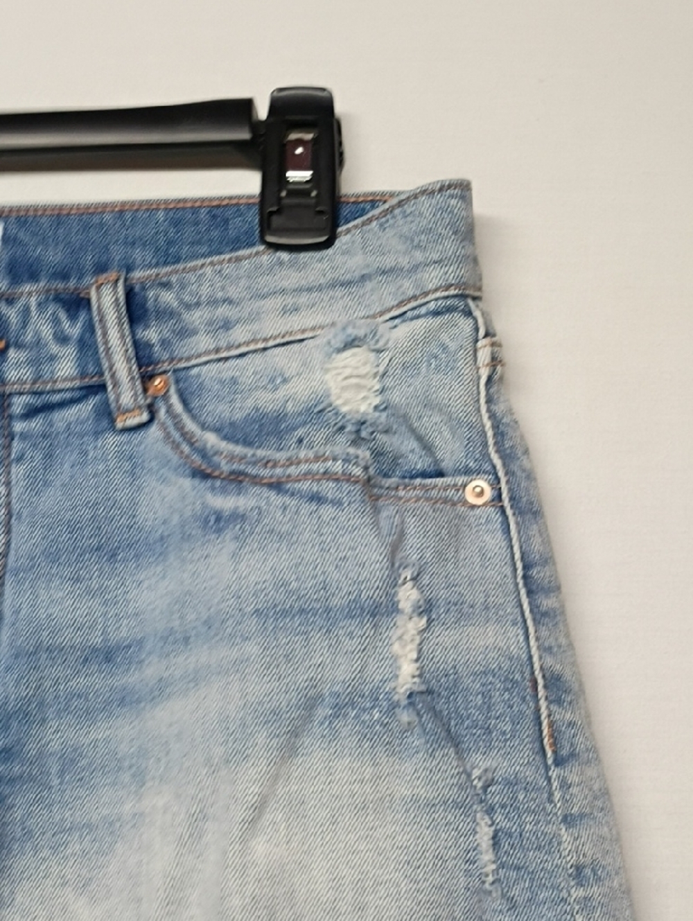 BKE Light Wash Distressed Denim Cutoff Shorts - Picture 6 of 9